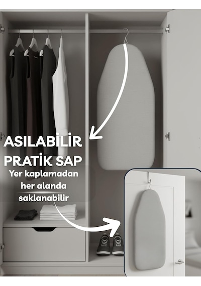 Beylini Mini Ütü Masası Pratik Konforlu Taşınabilir Portatif Hafif Asılabilir Seyahat Kompakt Ütü Masa 38x88 C Diğer