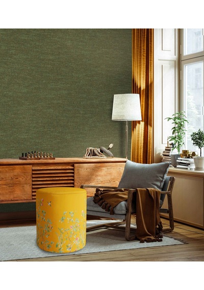 Bluehomeconcept Adawall Sarı Çiçek Tasarımlı Puf