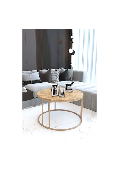 Faymend 4'lü Takım/orta Sehpa Ve C Zigon Cappuccino / Atlantik Çam Atlantik Çam