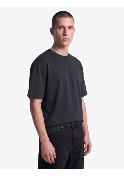 Koton Pamuklu Bisiklet Yaka Kısa Kollu Basic Oversize Tişört Antrasit 7wam10086mk