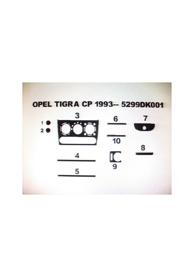 Opel Tıgra 1993 10 Parça Torpido Kaplama Renk Ceviz