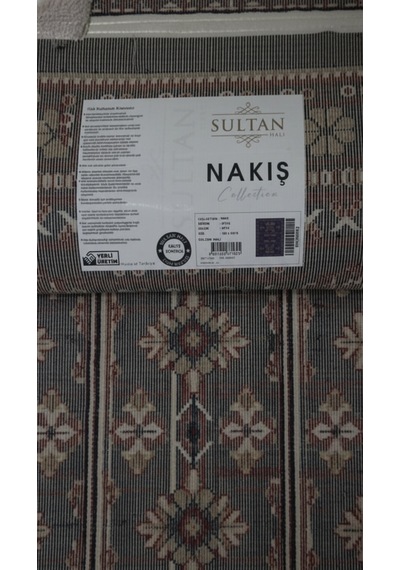 Nakış Serisi Lacivert Kırmızı Etnik Motifli Şık Salon Halısı Af314 Navy Çok Renkli