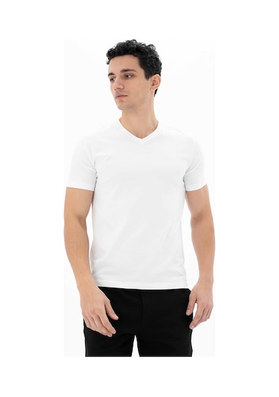 AR-MA Arma Erkek Slim Fit V Yaka Tişört Y25344452801 Beyaz AR-MA Arma Erkek Slim Fit V Yaka Tişört Y25344452801 Beyaz