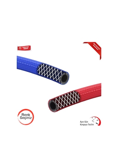 Hava Hortumu Çelik Kompresör Hortumu 8 MM 10 Metre-Mavi N11.19