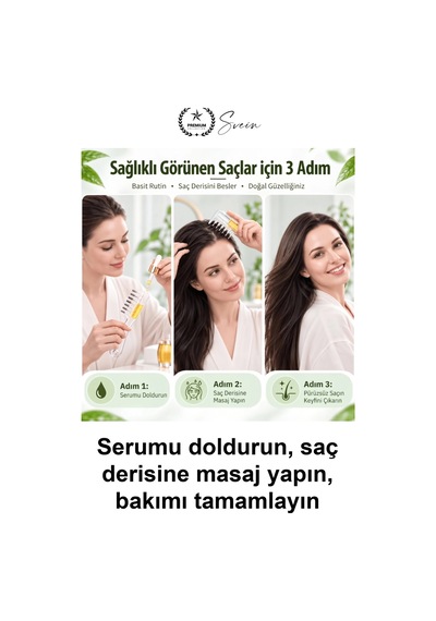 Saç Bakım Yağı Uygulama Tarağı Serum Aplikatörü Yeniden Doldurulabilir Hazneli Sızdırmaz Contalı Kaf Diğer