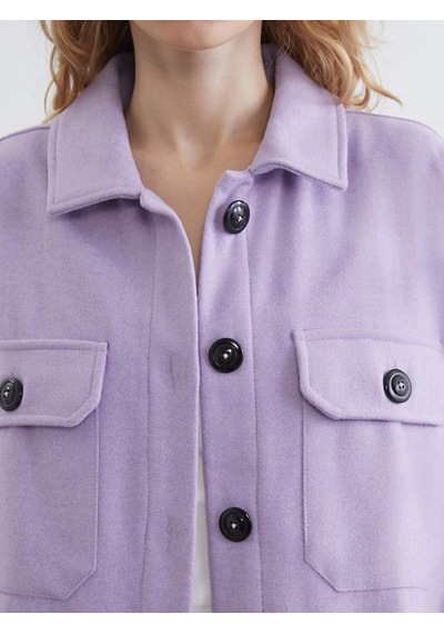 Lcw Vision Lila Oversize Kadın Gömlek Ceket