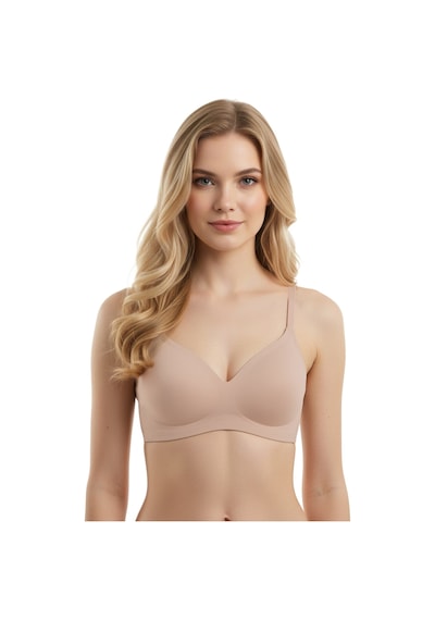 Cottonhill Seamless Bra - Soft Lazer Kesim Balensiz Ayarlanabilir Askılı Dikişsiz Kadın Sütyen 2'li Paket-3 Çok Renkli