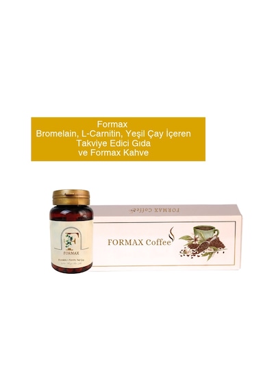 Formax Bromelain L-Carnitin Yeşil Çay İçeren Takviye Edici Gıda ve Formax Kahve