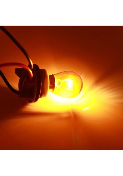 Fesanotomotiv 10 Adet 12 Volt P21W 93 Düz Tirnak Sinyal Ampulü Turuncu Amber