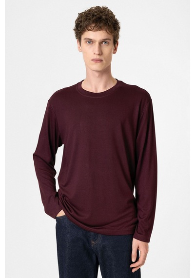 Antioch Relaxed Fit Basic Erkek T-shirt Bordo