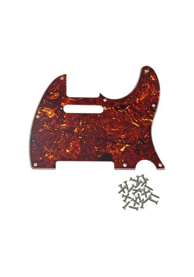 Telecaster Uyumlu Elektro Gitar Pickguard 8 Delikli Kırmızı Alev Desenli