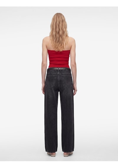 Koton Düğmeli Cepli Normal Bel Bol Kalıp Denim Pantolon - Loose Straight Fit Jean Siyah 7wal40100md Koton Düğmeli Cepli Normal Bel Bol Kalıp Denim Pantolon - Loose Straight Fit Jean Siyah 7wal40100md