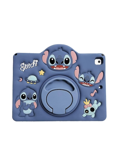 Samsung Galaxy Tab S9 Fe Plus / S9 Plus 12.4" Uyumlu Stitch Standlı Çocuklara Özel Karakterli Arka Kapak