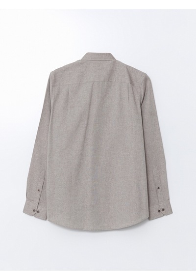 Lcwaıkıkı Classic Kahverengi Regular Fit Oxford Cepli Erkek Gömlek