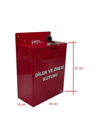 Kırmızı Orta Boy Dilek Öneri Şikayet Kutusu