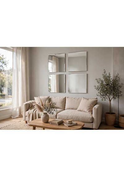 40x40 Cm Düz Ayna 1 Adet Gümüş