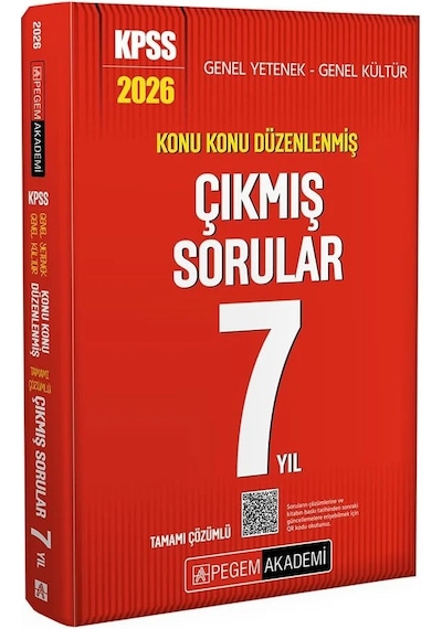 Pegem 2026 Kpss Genel Yetenek Genel Kültür Çıkmış Sorular Son 7 Y