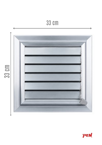 Alüminyum Banyo Wc Havalandırma Menfezi 33x33 Eloksallı Seri