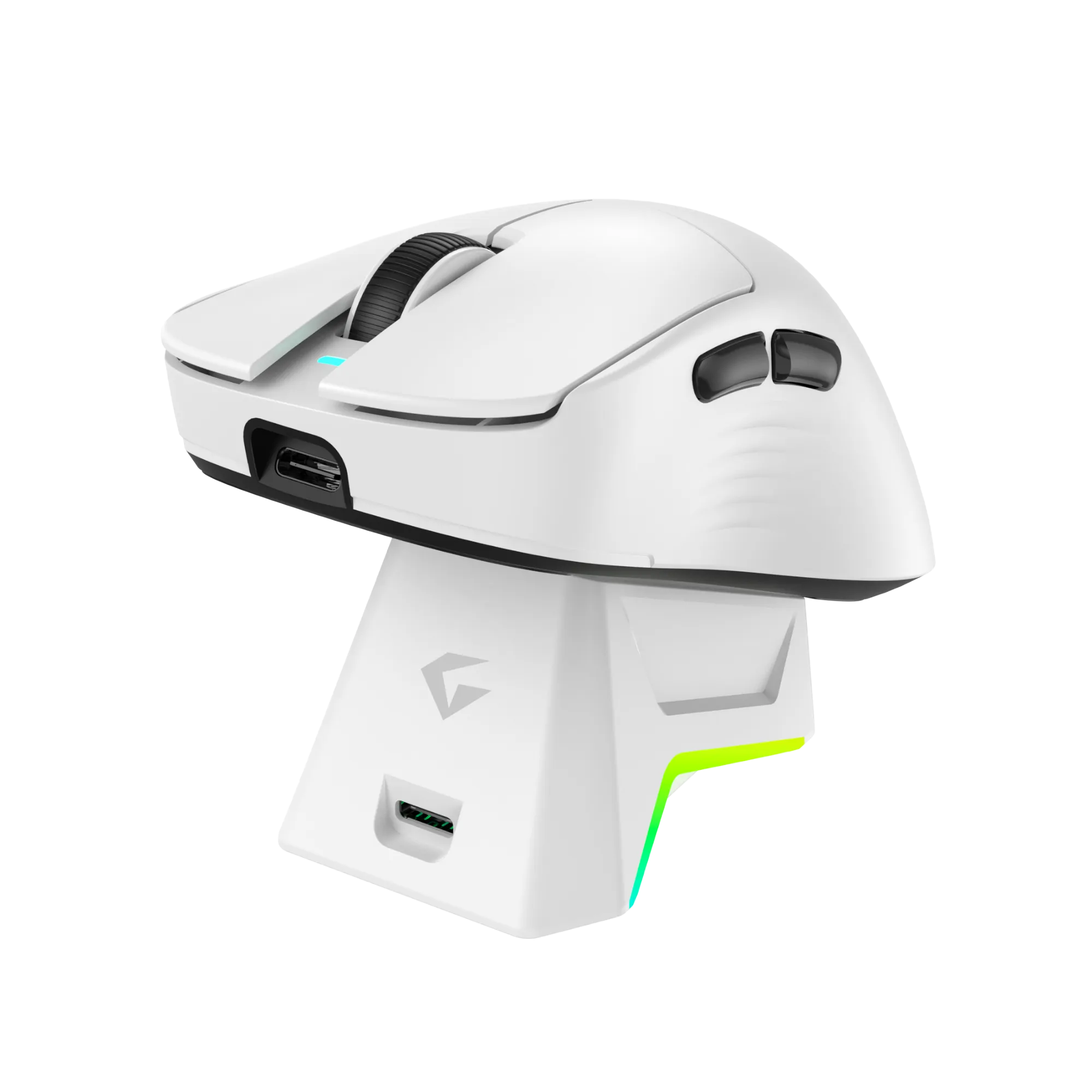 Iceberg 1000 Hz Pixart3311 Şarj İstasyonlu Rgb Kablosuz Mouse 55gr 12800dpı 2.4 Ghz. Bluetooth Kablolu Ultra Hafif Oyuncu Mouse