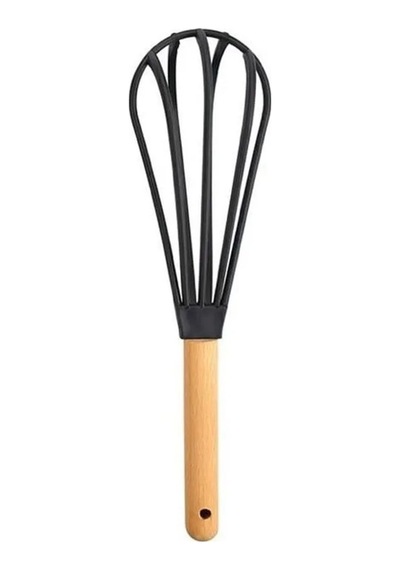 Ahşap Saplı Servis Çırpıcı Royaleks-80813 Açık Gri