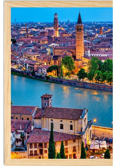 Ahşap-48x68 Ahşap Çerçeve 2cm En, 2,5cm Derinlik Puzzle Fotoğraf Poster Resim Çerçevesi Naturel Çam