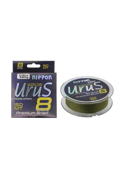 Nippon Urus 8x Braid 150 Mt Moss Green İp Misina 0,12 Mm