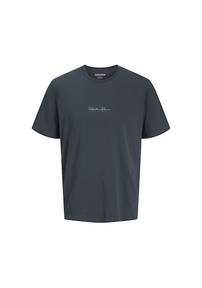 Jack & Jones Erkek Gögüs Baskili Bisiklet Yaka Tisört - Kendrick - 12298420 Turbulence