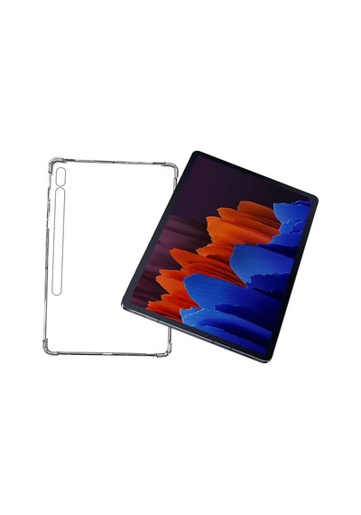Samsung Uyumlu Galaxy Tab S7 Fe Lte T730 T735 T737 Kılıf Darbelere Dayanıklı Şeffaf Kapak