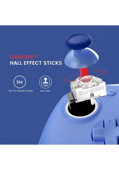Xbox Series X S, Xbox One Ve Windows 10/11 İçin G7 Se Kablolu Oyun Kumandası, Hall Efektli Joysticks/hall Trigger, 3,5 Mm Ses Jakı Mavi Diğer