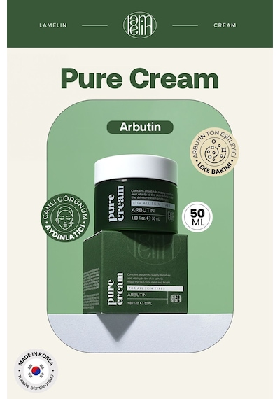 Lamelin Arbutin İçeren Leke ve Yüz Bakım Kremi Lamelin Arbutin Pure Cream 50 ML