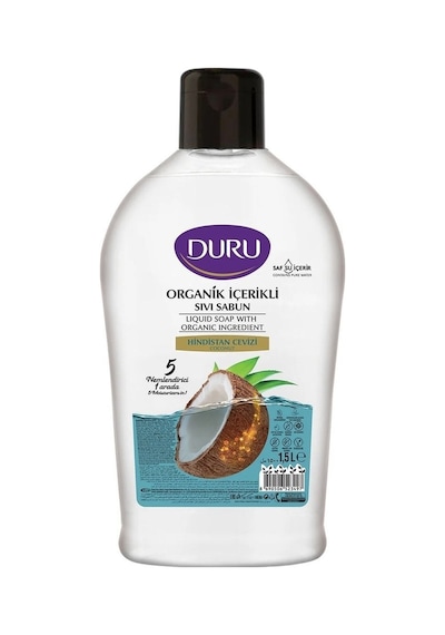 Organik Içerikli Sıvı Sabun Hindistan Cevizi 1.5 Lt X 4 Adet