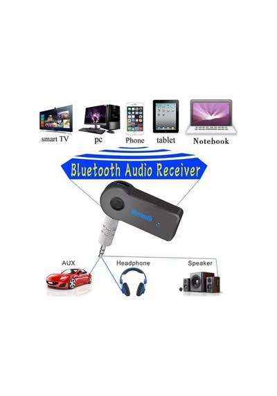 Lexroo Mikrofonlu Bluetooth Ses Alıcı Araç Ve Hoparlör İçin Aux Girişli Kablosuz Dönüştürücü Kiti