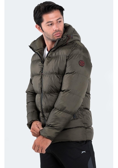 Slazenger  Hank Erkek Kapüşonlu Şişme Haki Mont & Kaban