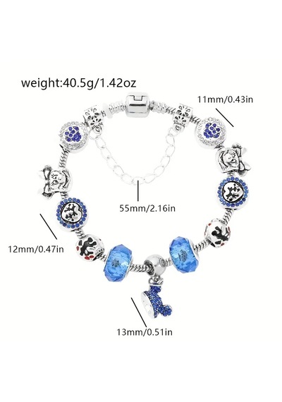 Tarz,kalp Mickey & Minnie Mouse Temalı Charm Bileklik, Ah