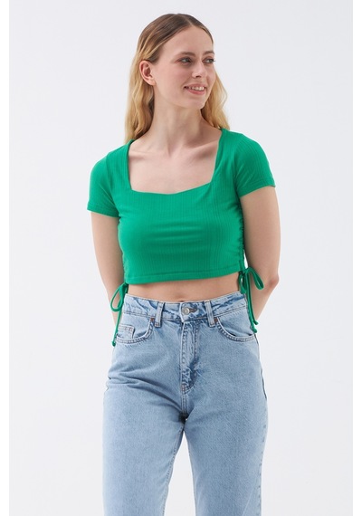 Regular Fit Kadın Tshirt K.kol Yeşil