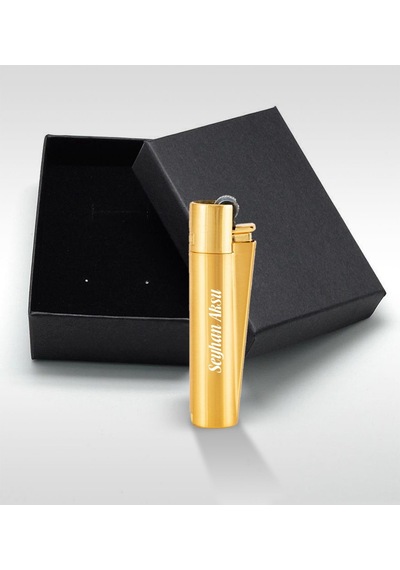 Kişiye Özel Isimli Gold Metal Sigara Tabakası Ve Clipper Çakmak S N11.3050