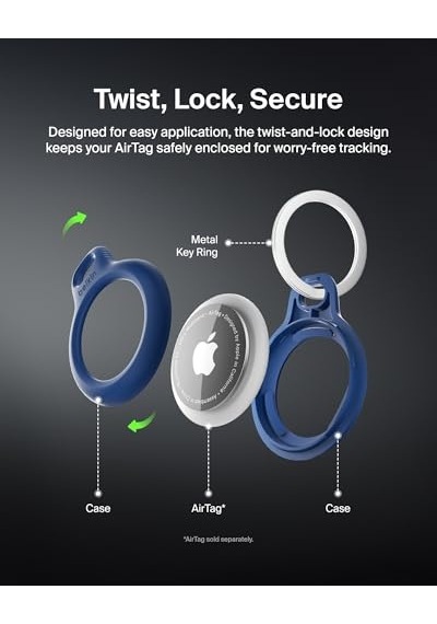 İle Kılıf Secure Holder Air Tag Için Kılıf Çizilmeye Karşı Korumalı Aksesuar 2'li Paket Diğer