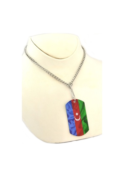 Azerbaycan Bayrak Çakmak - Asker Künye Seti