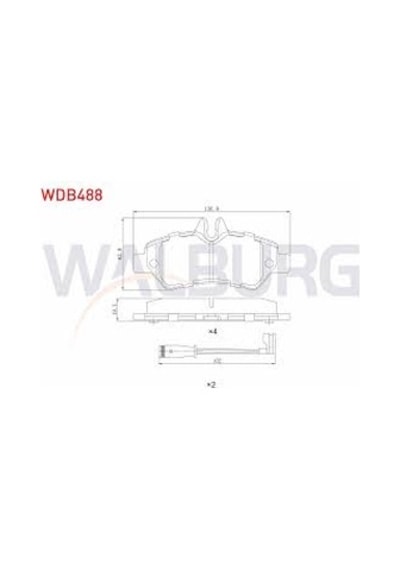 Fren Balatası Walburg Wdb488 Sprinter 2006-2018 Crafter 2006-2018 Oem 0044206920