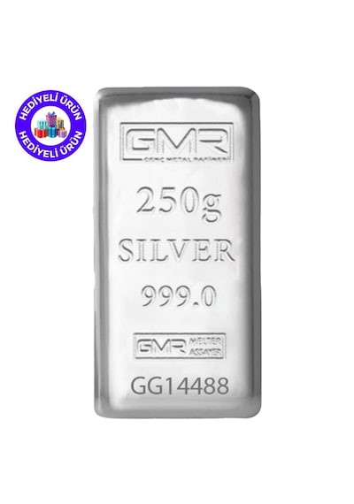 E-gümüş 250gr. Külçe Gümüş