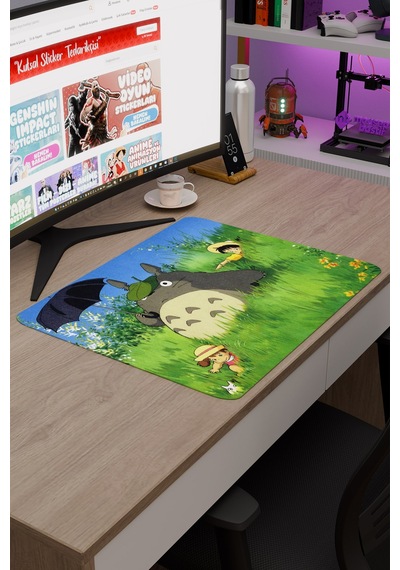 Totoro Anime V5 - 48x40 Xl Gaming Kauçuk Kaymaz Taban Mouse Pad Fare Altlığı