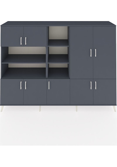 Hyperion Dolap 14 Raflı 9 Kapaklı 220x44x163 Antrasit-antrasit Antrasit - Antrasit Hyperion Dolap 14 Raflı 9 Kapaklı 220x44x163 Antrasit-antrasit Antrasit - Antrasit