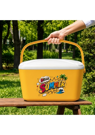 20 Lt Buzzy Retro Buzluk Termos 1179 Cooler Box -400 Sarı