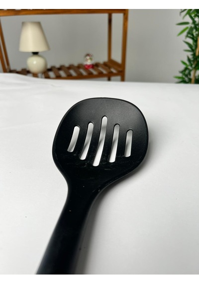 Favora 2li Ahşap Saplı Kepçe Ve Spatula Seti - Siyah