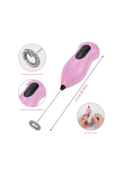 2 Adet Pilli Mixer Kahve Süt Köpürtücü Karıştırıcı Yumurta Çırpıcı El Mikseri Telli Blender Metal Diğer
