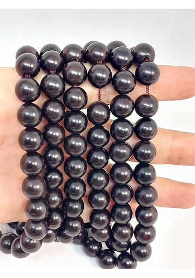 Bileklik Boy Ud Ağacı Ahşap Yarım Dizi 10mm 45276 18cm Uzunluğundadır Çok Renkli