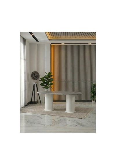 Aura Bohem 90x180 Mdf Mebran Masa Masa Fiyatıdır Gri/beyaz Gri/beyaz