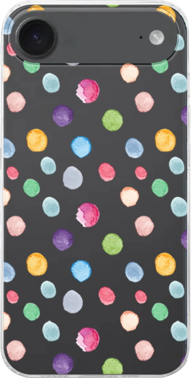 Apple Uyumlu iPhone 17 Air İle Kamera Çevresi Açık Water Color 7 Baskılı Şeffaf Kılıf