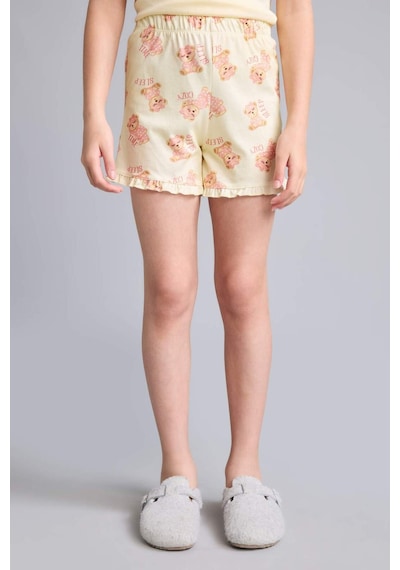 Defacto Regular Fıt Ayıcıklı 2li Açık Sarı Pijama Takımı Kız Çocuk H8113a826smyl498 Sarı-yl498