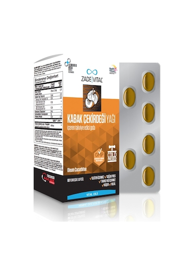 Zade Vital Kabak Çekirdeği Yağı 320 Mg 60 Kapsül